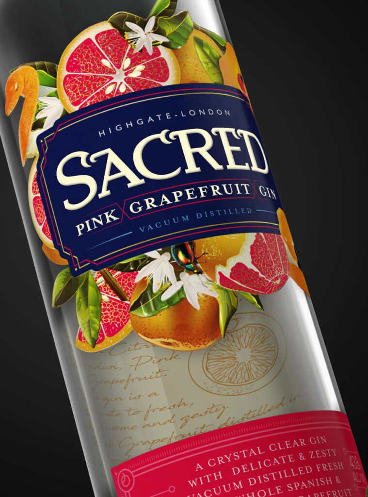 SACRED GIN Pink Grapefruit Gin 粉紅葡萄柚琴酒